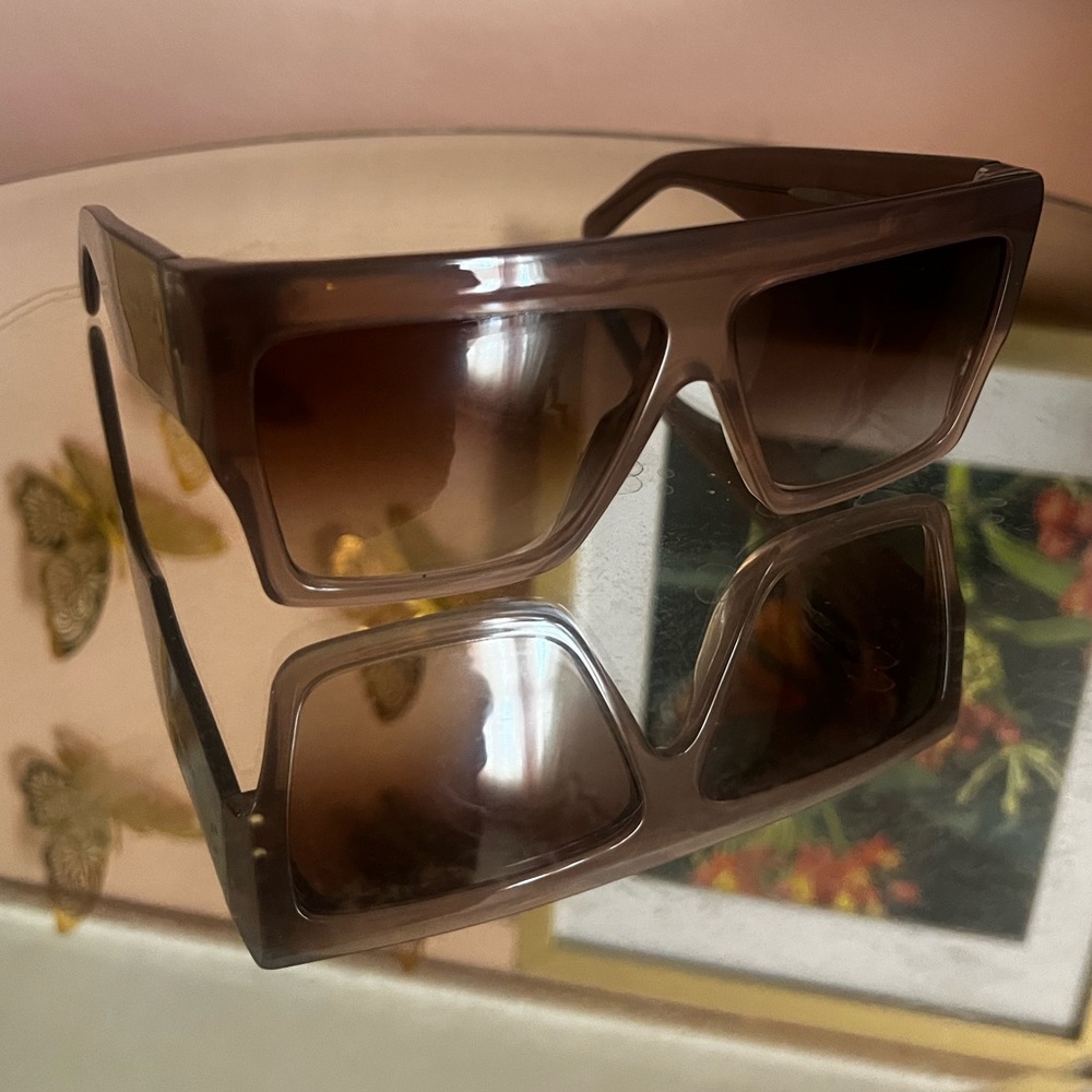 Celine brown flat top sunglasses